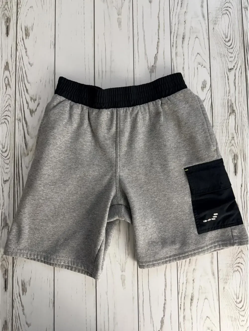 BCG Boy's M(10/12) Gray Casual Shorts with Black Pocket